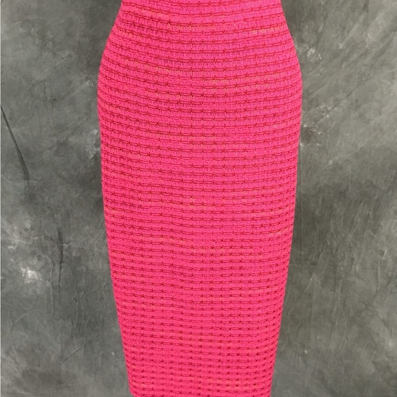 Pink Knee-Length Pencil Skirt suit - Picture 2 of 5